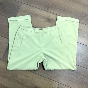 Larry Levine Suits Women’s Light Chartreuse Wide-Leg Rolled-cuff Trouser (16)